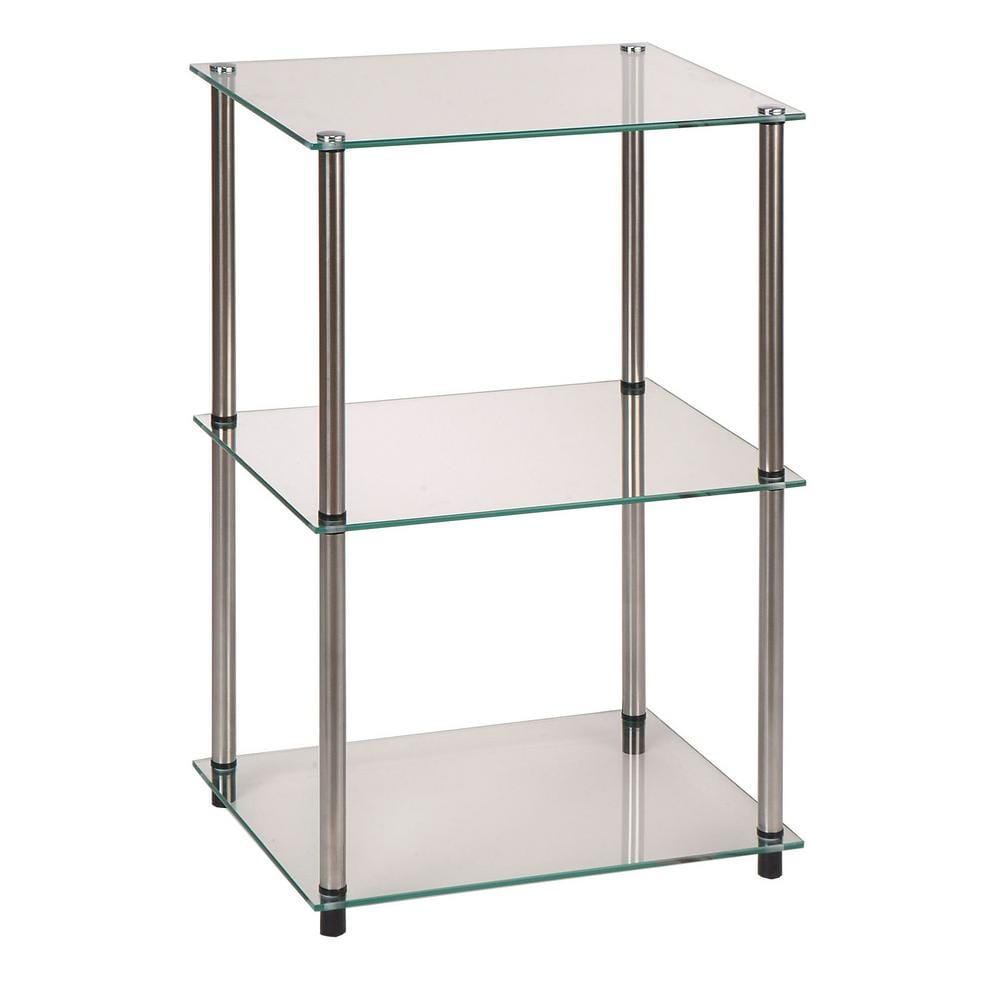 Convenience Concepts Designs2Go Tier Glass End Table 157003 The Home  Depot