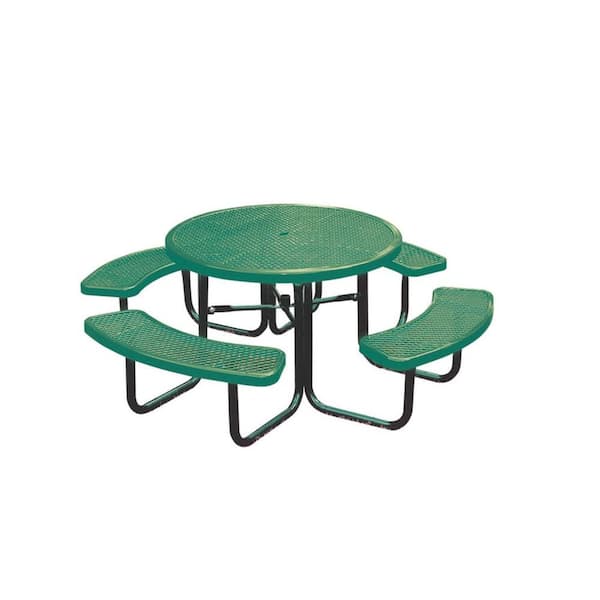 Ultra Play 46 in. Green Diamond Commercial Park Round Portable Table