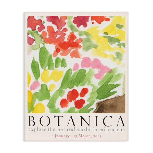 Stupell Industries Botanica Floral Museum by June Erica Vess Unframed Nature Graphic Art Print 40 in. x 30 in.