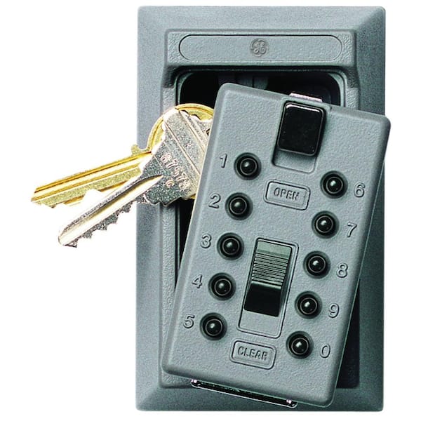 Kidde Mounted 5-Key Lock Box with Pushbutton Combination Lock, ​Titanium