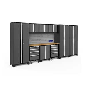 Bold Series 10-Piece 24-Gauge Steel Garage Storage System in Gray (162 in. W x 77 in. H x 18 in. D)