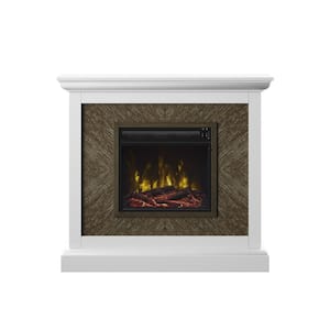 42 in. Wall Mantel Freestanding Electric Fireplace in White