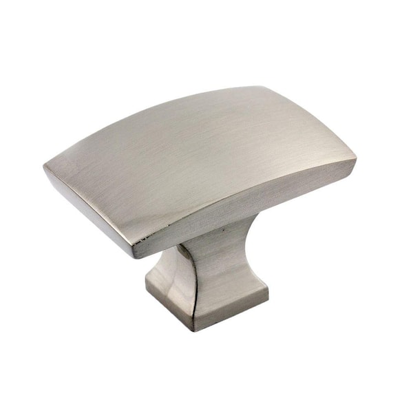 Richelieu Hardware Rosemere Collection 1-3/4 in. (44 mm) x 1-3/16 in. (30 mm) Brushed Nickel Transitional Cabinet Knob