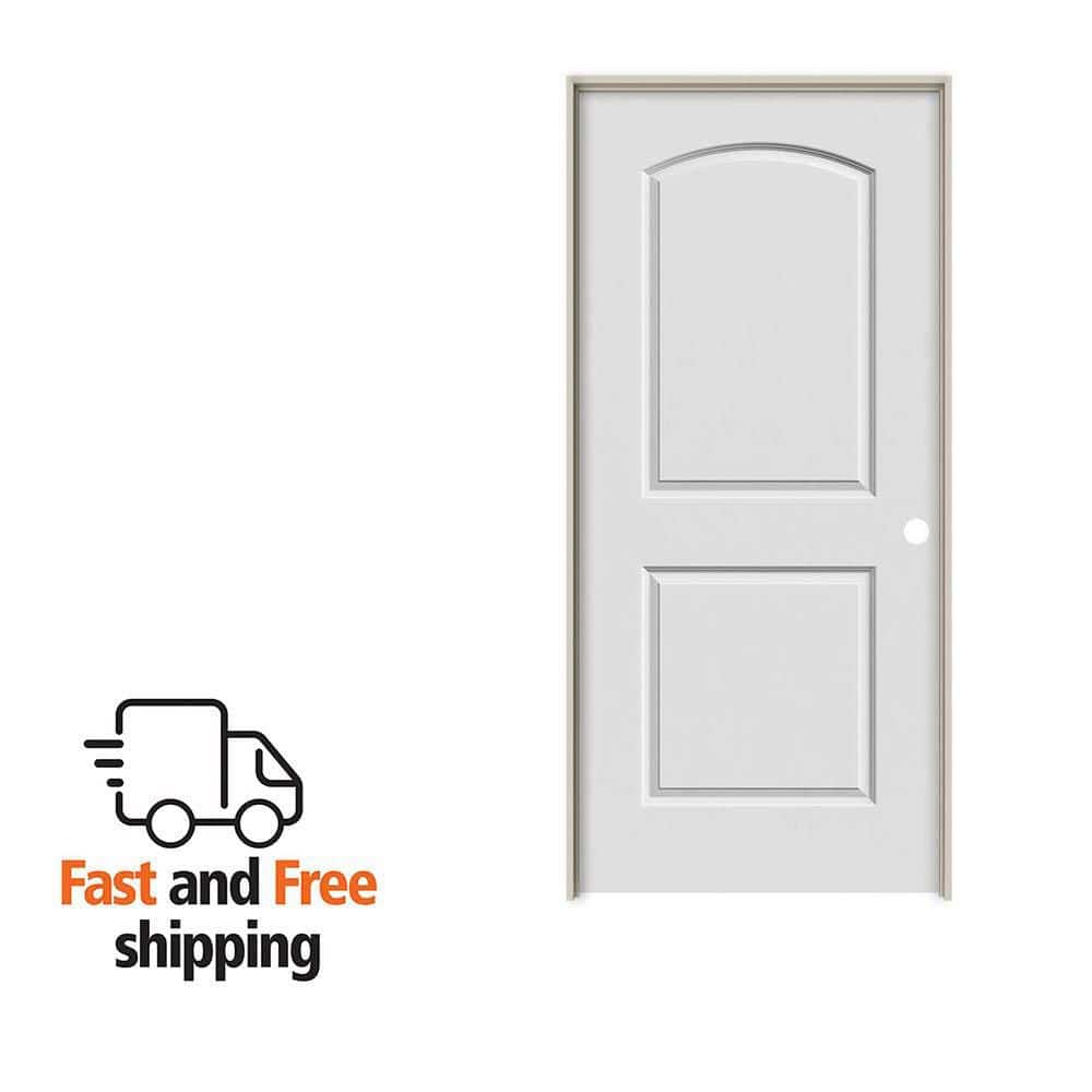 MMI DOOR 28 in. x 80 in. Smooth Caiman Left-Hand Solid Core Primed