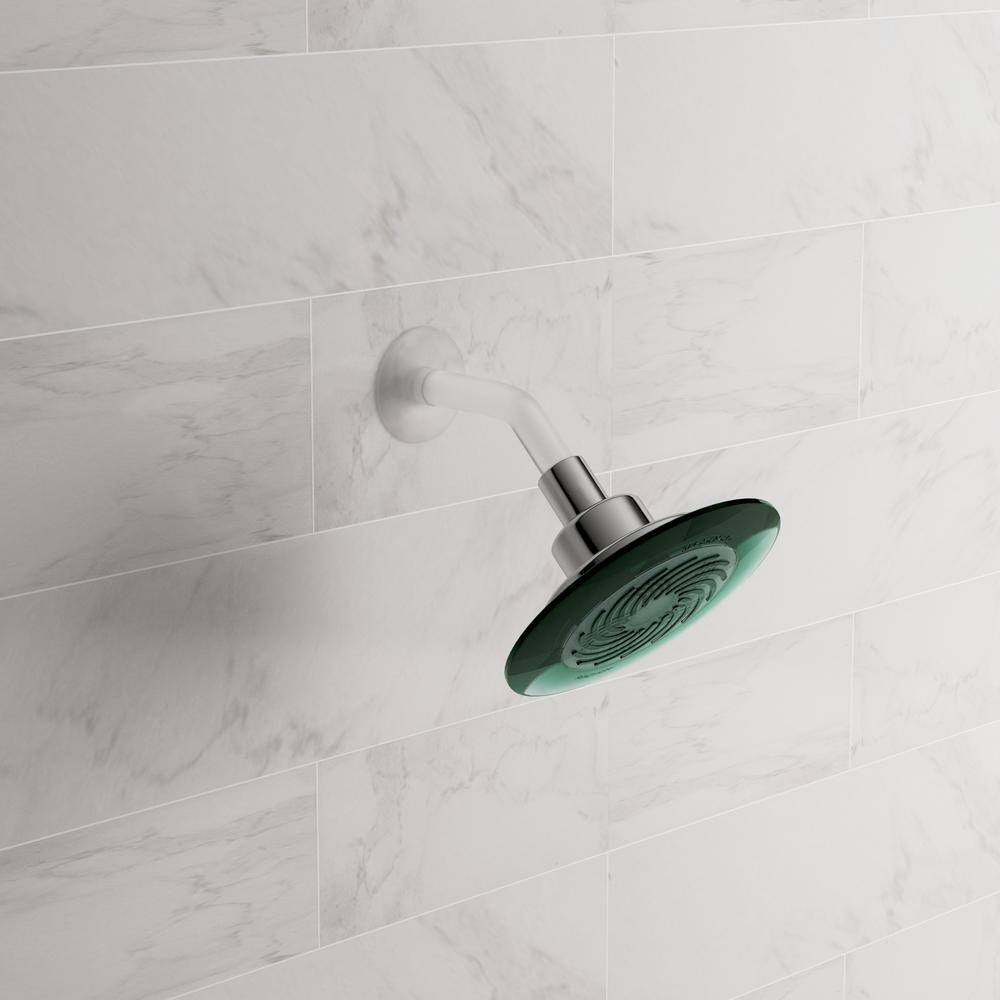 Jade Green 6" Pulse Wall Mounted Shower Head