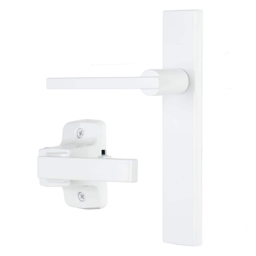 Altura Lever Latch with Decorative Plate for Screen and Storm Doors, White price history on PriceWatchPro