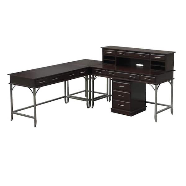 Home Styles Bordeaux Corner L-Desk and Mobile File-DISCONTINUED