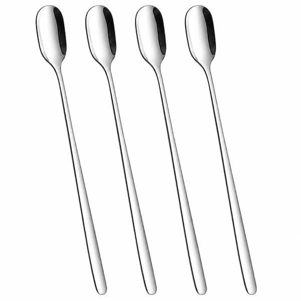 Long Handle Ice Tea Spoons, 9.1 in Stainless Steel Stirring Spoons for Coffee and Drinks - Set