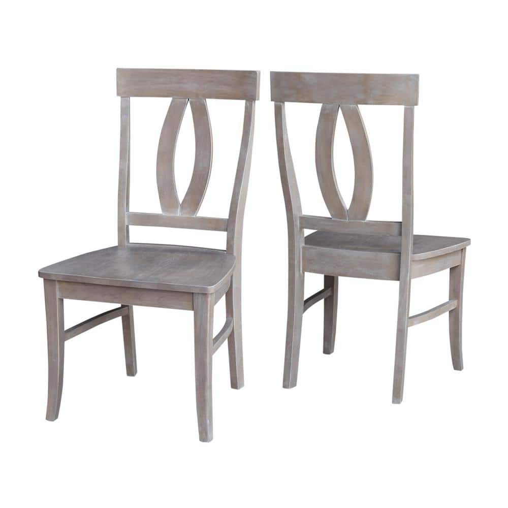 International Concepts Verona Weathered Taupe Gray Wood Dining Chair ...