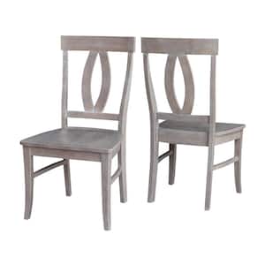 Verona Weathered Taupe Gray Wood Dining Chair (Set of 2)
