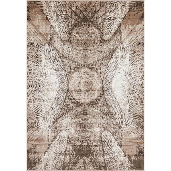 Unique Loom Sofia Albert Brown 6' 0 x 9' 0 Area Rug