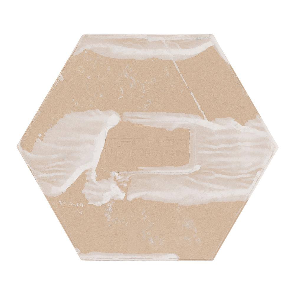 Homage 5" Brown Glazed Hexagonal Porcelain Tile
