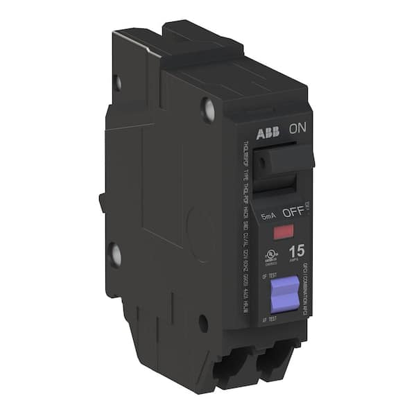 ABB 15 Amp Single-Pole Dual Function Arc Fault/GFCI Plug-On