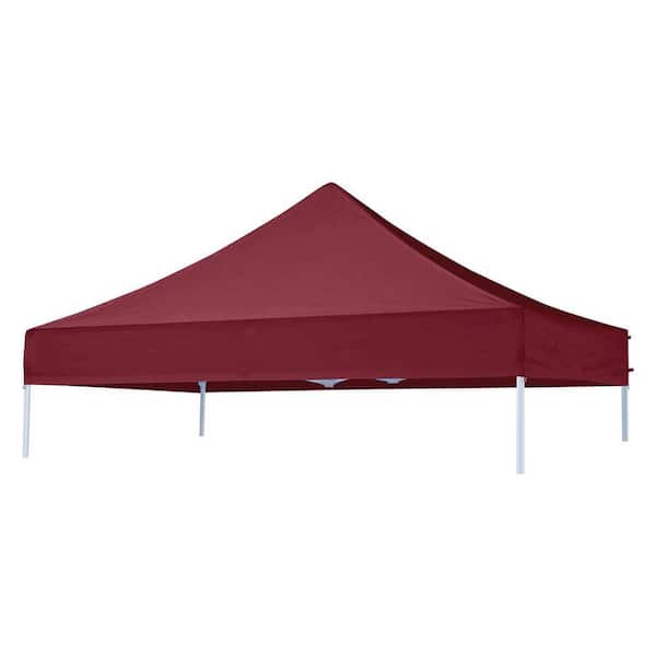 Terracemaster USA Pop Up Replacement 8 ft. x 8 ft. Canopy Tent Top Cover, Instant Ez Canopy Top Cover (burgundy)