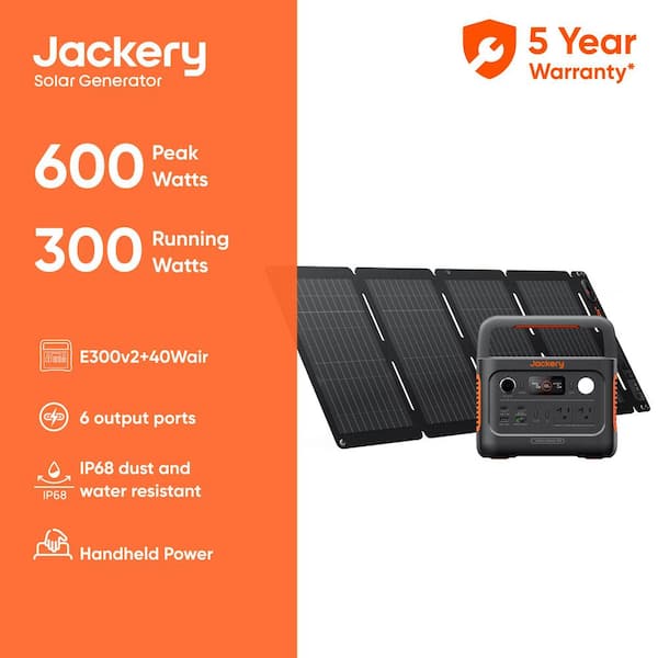 Jackery 300W/600W Peak Push Button Start Solar Generator 300 v2 w