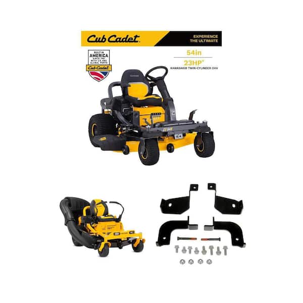 Ultima ZT Mower Combo: 54 in. Fab Deck 23HP Kawasaki Engine Zero Turn Mower, Bagger, and Mounting Kit