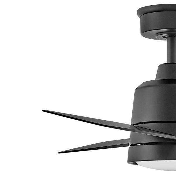 HINKLEY - Chet 36.0 in. Indoor/Outdoor Integrated LED Matte Black Ceiling Fan with Remote Control