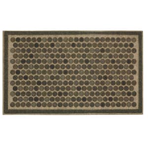 Colorful Dots Gray 18 in. x 30 in. Ornamental Entry Mat