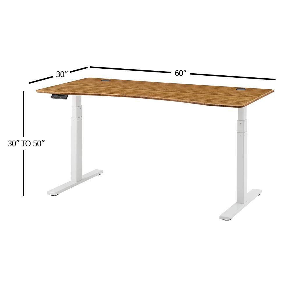 Ascent Amber Bamboo Adjustable Hi-Lo Desk 60"x30"
