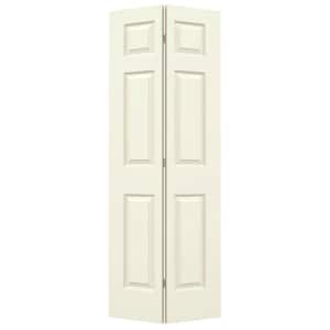 30 in. x 80 in. Colonist Vanilla Painted Smooth Molded Composite Closet Bi-fold Door