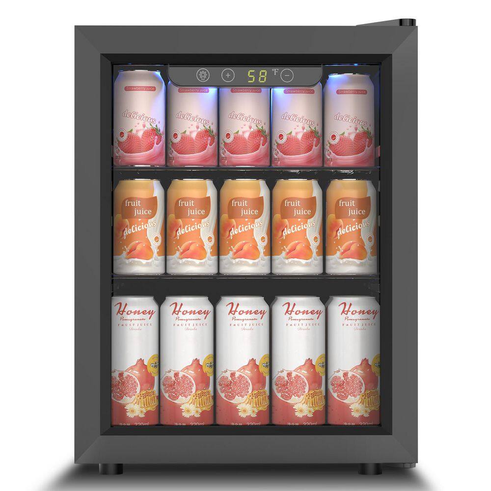 16.93 in. Single zone 68-Cans Beverage Cooler Freestanding Refrigerator with Glass Door in Stainless Steel Silver price history on PriceWatchPro