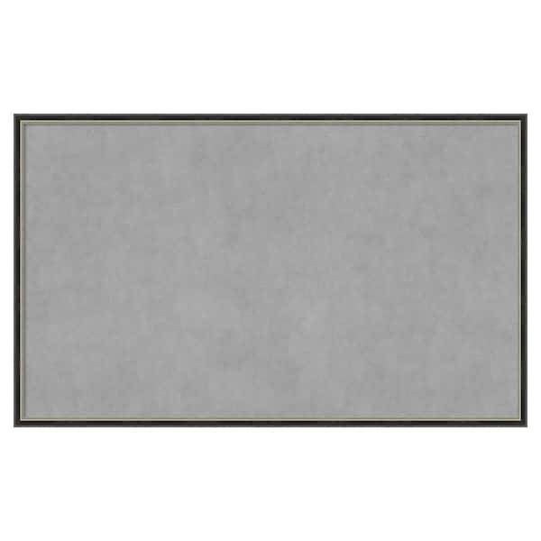 Amanti Art Theo Black Silver Narrow 41 in. x 25 in. Framed Magnetic Board