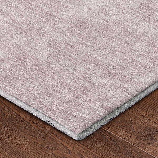 Mayfield Premium Machine Washable Abstract AMF2505 Purple 8 ft. x 8 ft. Round Rug