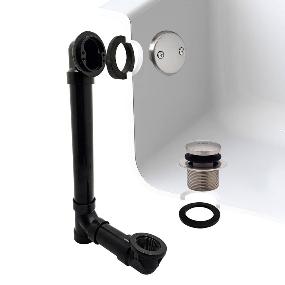 1-1/2 in. Tip Toe Schedule 40 ABS Bath Waste with 2-Hole Elbow in Satin Nickel price history on PriceWatchPro