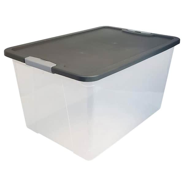 ちぃー64個箱なし60×2 HOMZ 64 qt. Secure Latching Large Plastic Storage Bin with