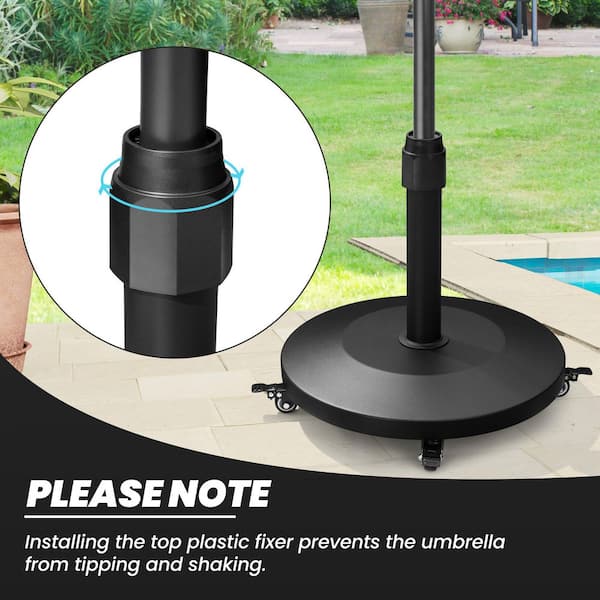 best heavy duty patio umbrella base Holder Built To Last For Outdoor Use Fillable Up To 66lbs With Stand Or 55lbs With Water Universal Pole Fit 1.4 1.5 Or compatible with both U.S PGGP Patio Umbrella Base Heavy