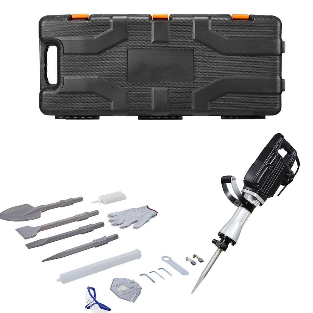 25.59 x 10.63 in. 2800W Demolition Jack Hammer, 1200 BPM Concrete Breaker with 3-Chisels, Clay Spade, Case and Gloves price history on PriceWatchPro