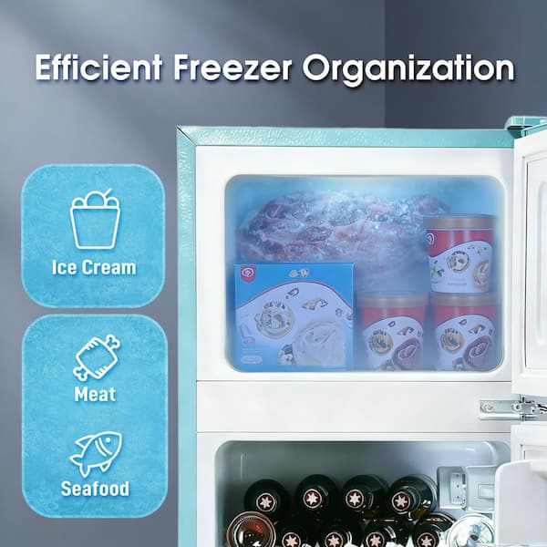 JEREMY CASS 3.5 cu. ft. Retro Mini Refrigerator in Tiffany Blue