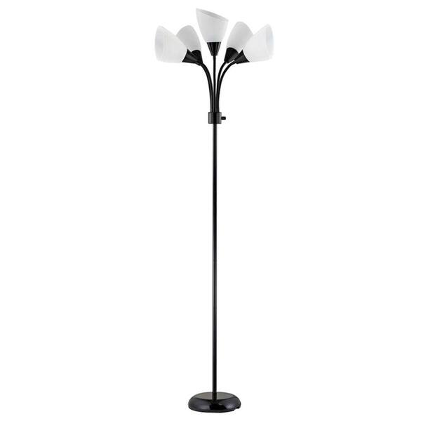 Unbranded Design Trends 67.5 in. Contemporary Black Adjustable Floor Lamp