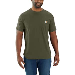 Men's XX-Large Basil Heather Polyester/Cotton Force Relaxed Fit Midweight Short Sleeve Pocket T-Shirt