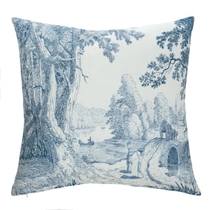 Dann Foley Blue, White 8 in. x 24 in. Throw Pillow