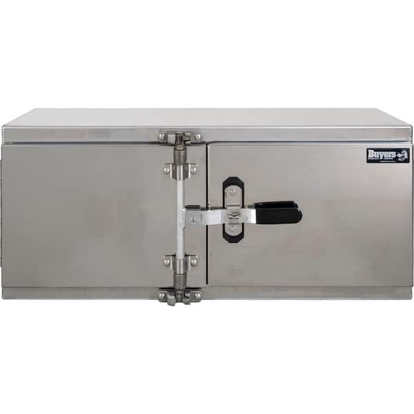 Buyers Products Company 18 in. x 48 in. Smooth Aluminum Underbody Truck Tool Box - Double Barn Door, Cam Lock Hardware