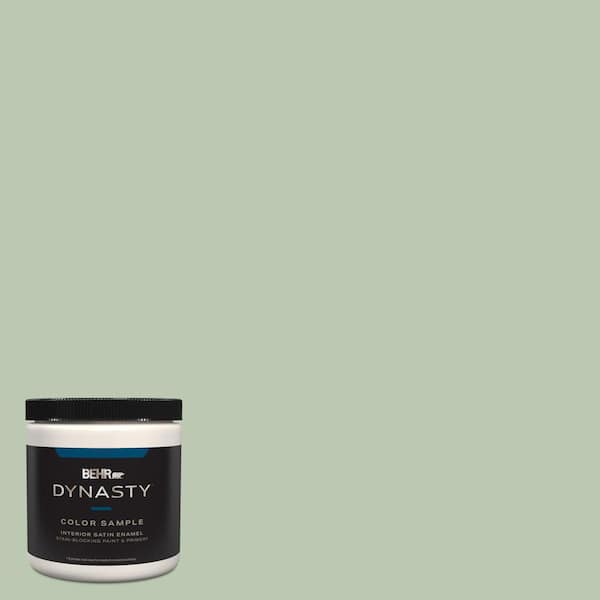 BEHR DYNASTY 8 oz. #440E-3 Topiary Tint Satin Enamel Stain-Blocking Interior/Exterior Paint and Primer Sample