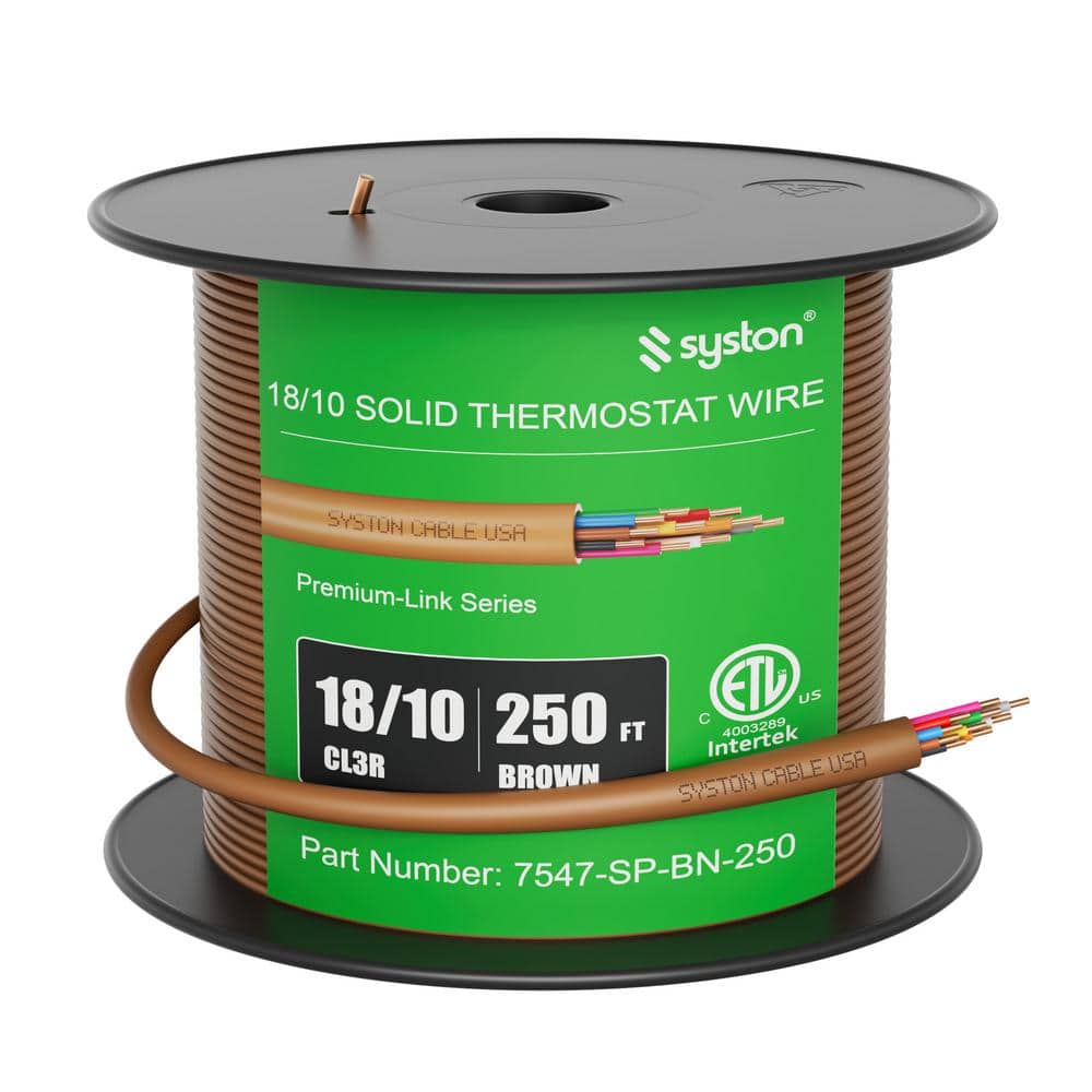 Syston Cable Technology 250 ft. 18/10 Brown Solid Bare