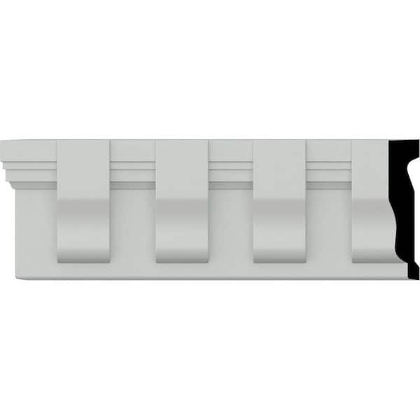 SAMPLE - 1-1/4 in. x 12 in. x 5-5/8 in. Polyurethane Chesterfield Dentil Block Chair Rail Moulding