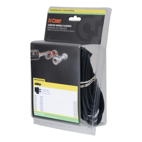 CURT Custom Vehicle-Trailer Wiring Harness, 4-Way Flat Output, Select Subaru WRX, Quick Electrical Wire T-Connector