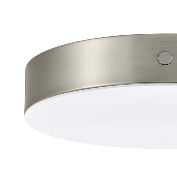 Hampton Bay Luis 11 in. Light Brushed Nickel Adjustable CCT