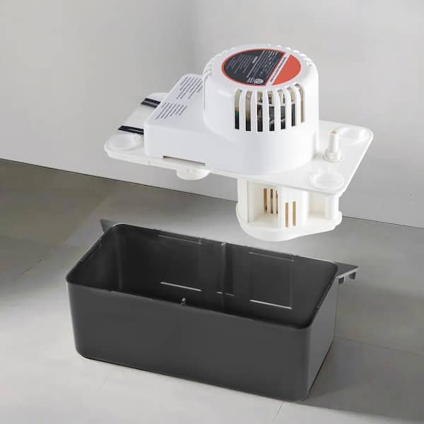 1/50 HP Condensate Pump 65 GPH 6.69 in. W Freestanding 1/2 Gal. Tank Float Switch 20 ft. Hose AC Dehumidifier Furnace