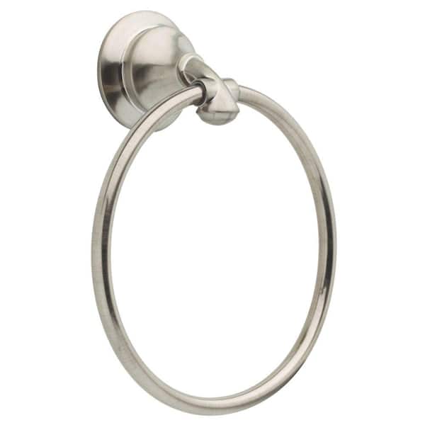Delta Linden Wall Mount Round Closed Towel Ring Bath Hardware Accessory in Stainless Steel