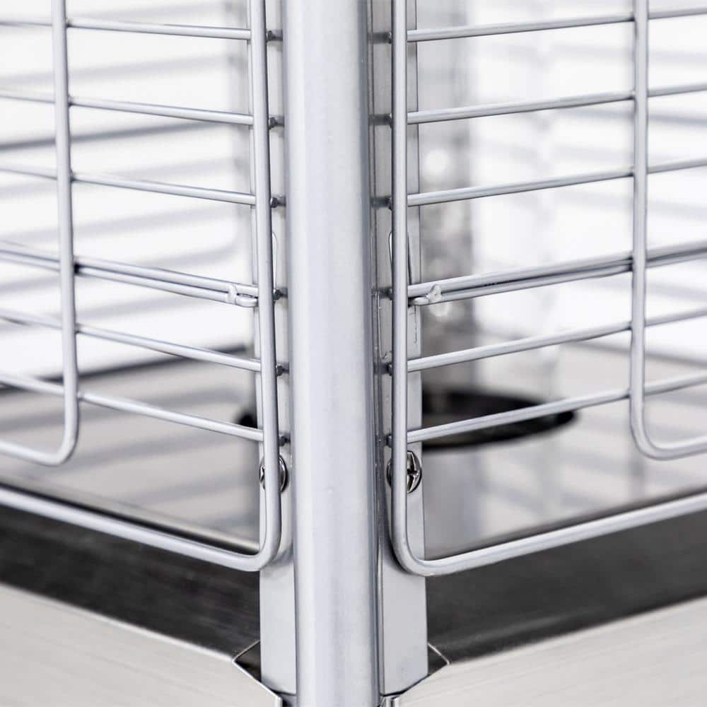 Silver Stainless Steel Propane Patio Heater with Quartz Glass Tube