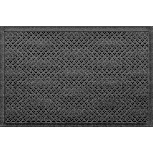 Bungalow Flooring Waterhog Gems Charcoal 24 in x 36 in PET Polyester Indoor Outdoor Door Mat