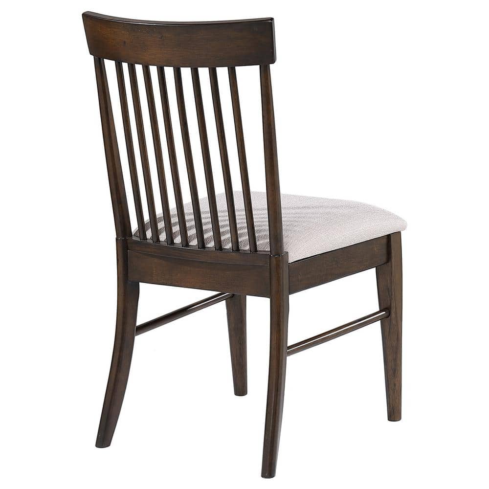 Gray Mid Century Modern Wood Slat Side Chair