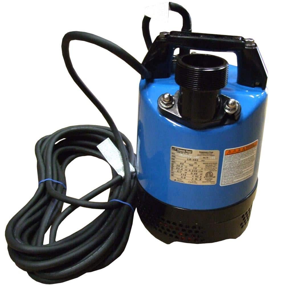 Tsurumi Blue 2/3 HP Submersible Dewatering Pump with 32ft Cord