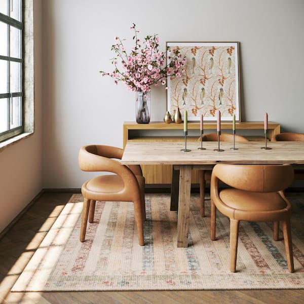 Padma Lakshmi X Rugs USA Raji Hand-Tufted Multi-Stripe Wool-Blend Multicolor 6 ft. x 9 ft. Indoor Area Rug