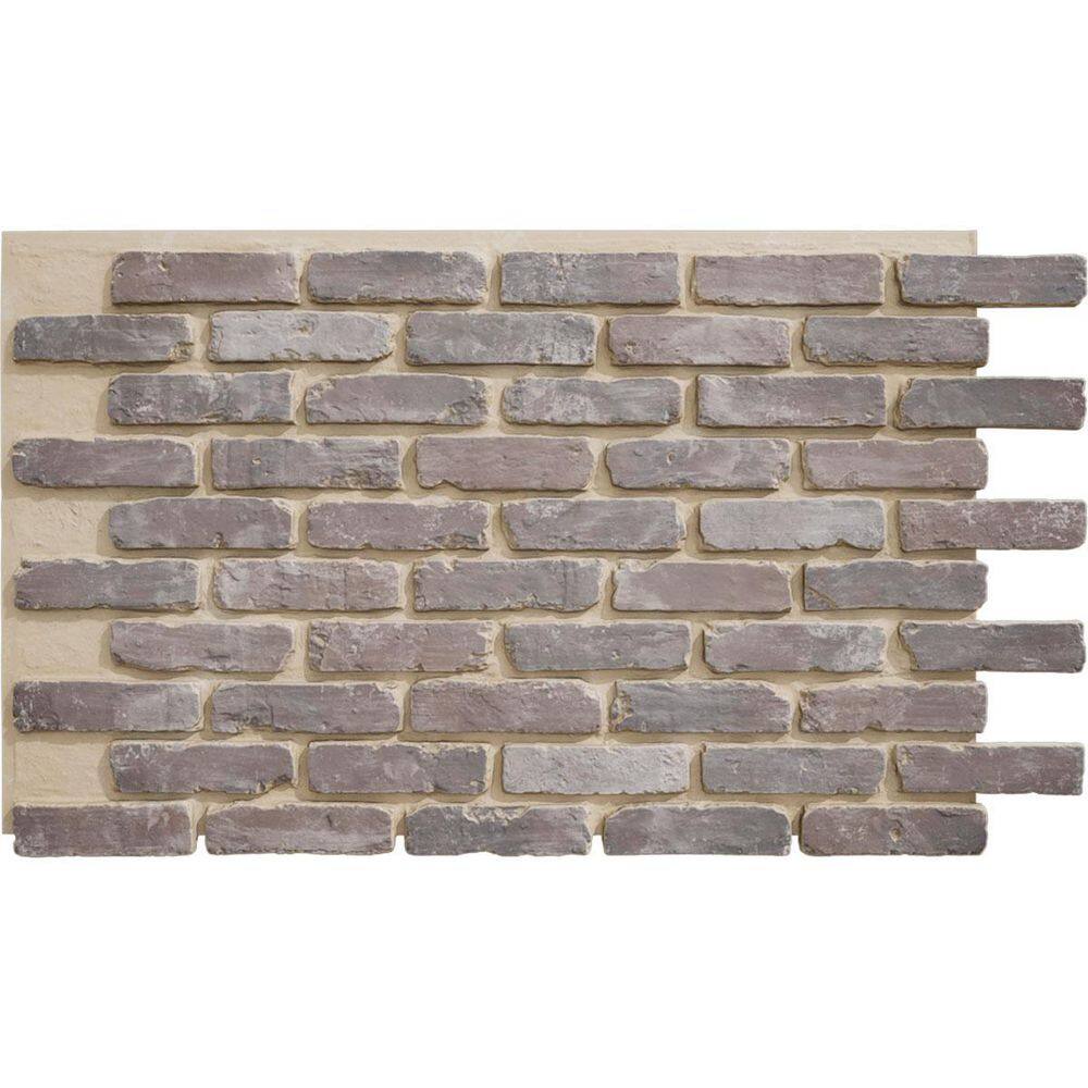 "EverStone Aged Brick Faux Brick Panel, 46 7/8""W x 27""H x 1 1/4""D, Limewashed Color" price history on PriceWatchPro