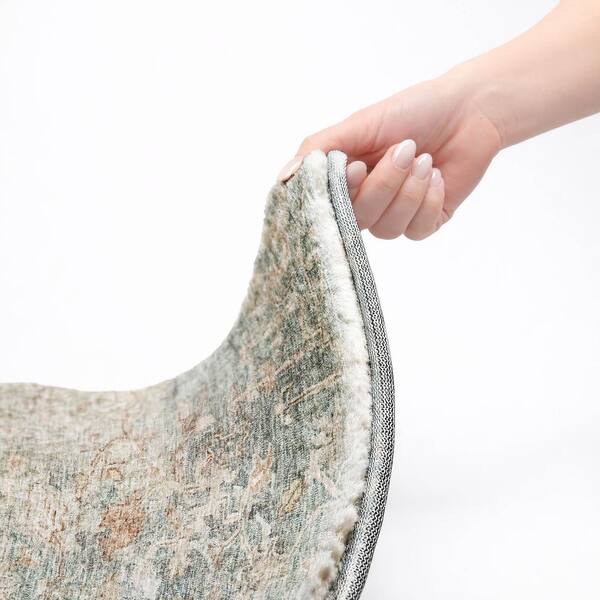 Dream Shag Premium Machine Washable Abstract ADS801 Green 10 ft. x 14 ft. Area Rug